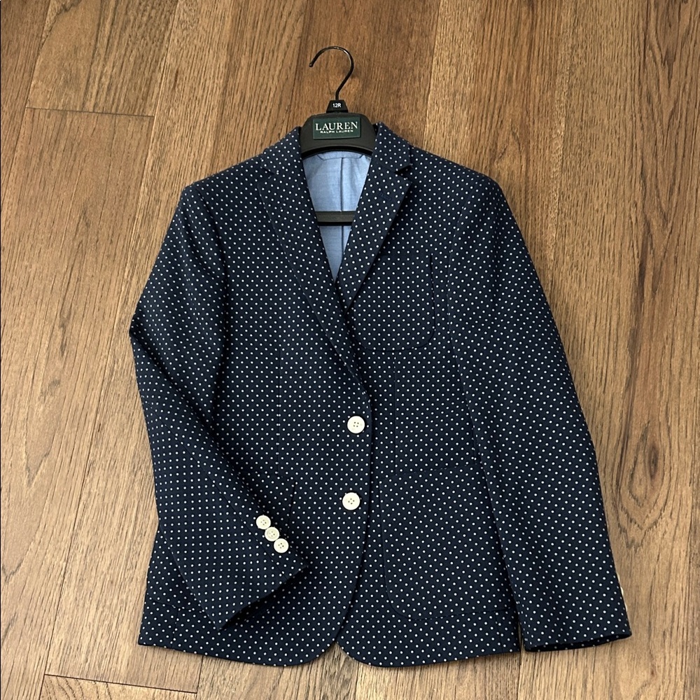 Lauren Ralph Lauren Black and White Dotted Blazer